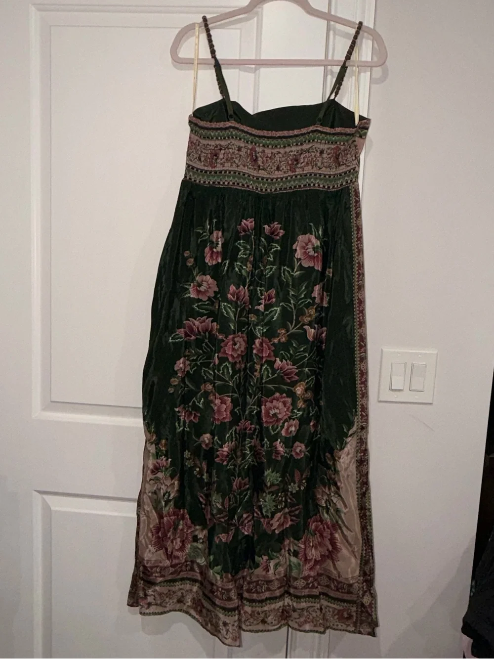 FARM Rio Green Floral Midi Dress Size L - Picture 6 of 6